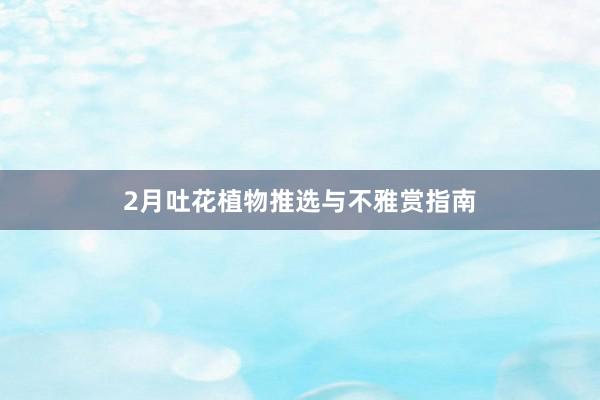 2月吐花植物推选与不雅赏指南